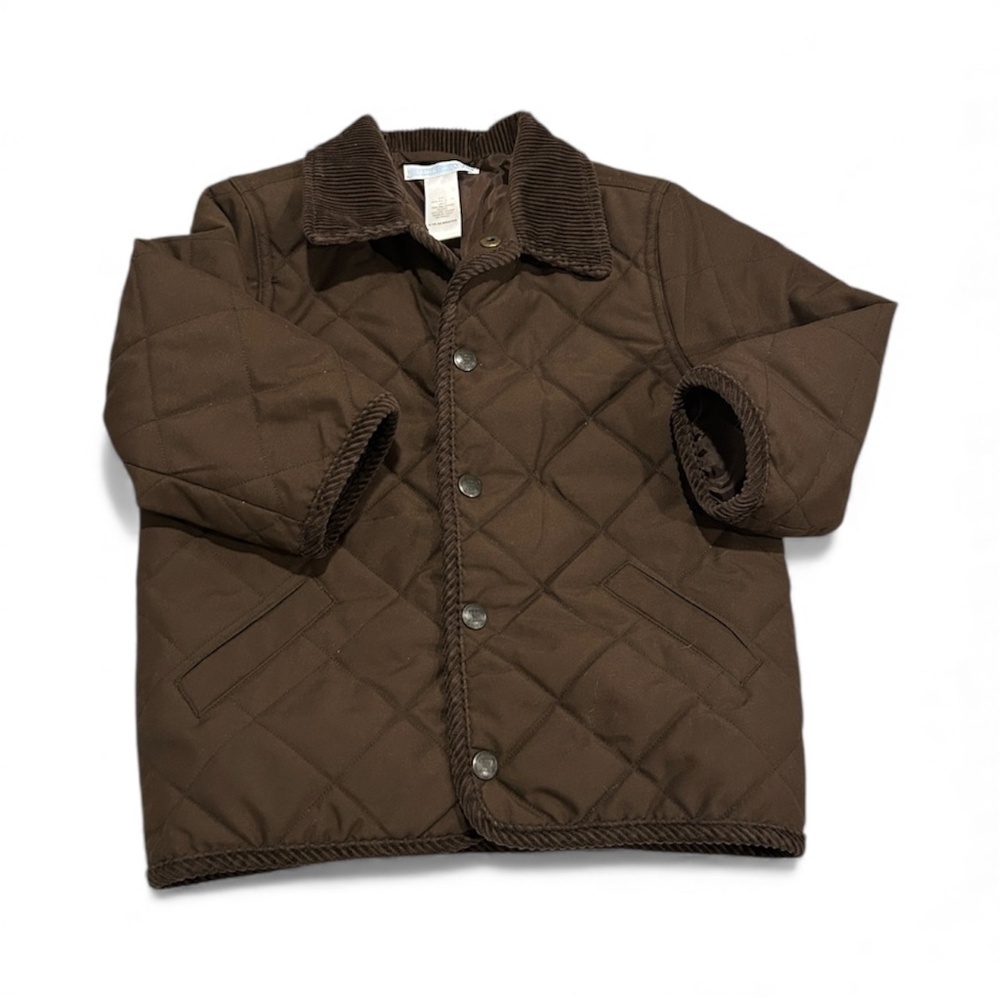 Janie and Jack Brown Quilted Barn Jacket Toddler Size 12 to 24 Months